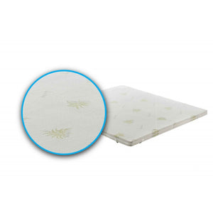 Topper correttore memory foam alto 5cm - rivestimento all’aloe vera - 80x190