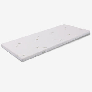 Topper 90x190 Memory Foam per materasso - alto 5 cm, sfoderabile, tessuto AloeVera | Correttore H5