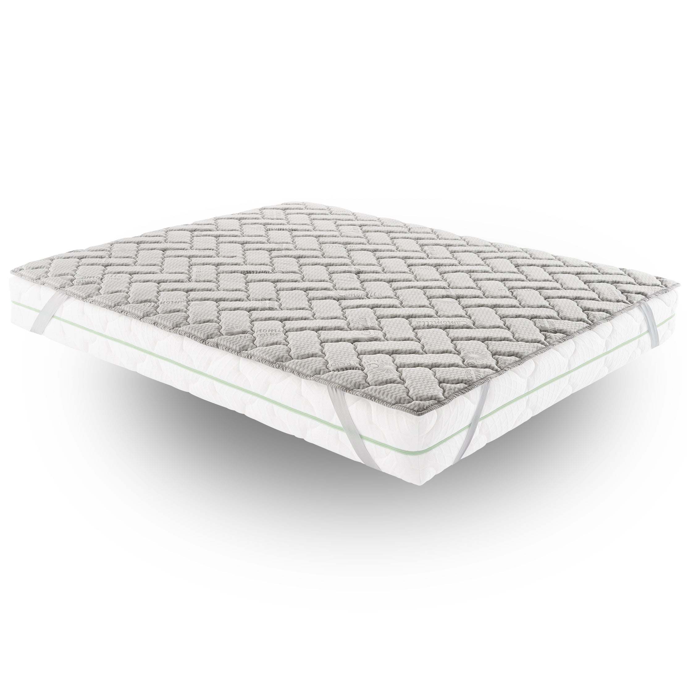 Topper Singolo 90x200 in memory foam 3 cm con rivestimento Trapuntato con Elastico