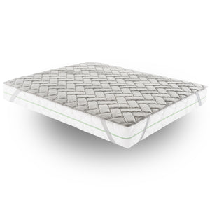 Topper Singolo 90x190 in memory foam 3 cm con rivestimento Trapuntato con Elastico