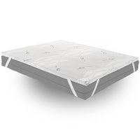 Topper Matrimoniale 200x200 in memory foam 5 cm con rivestimento Silver Fresh completamente sfoderabile