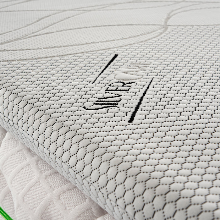 Topper Piazza e Mezza 140x190 in memory foam 5 cm con rivestimento Silver Fresh completamente sfoderabile
