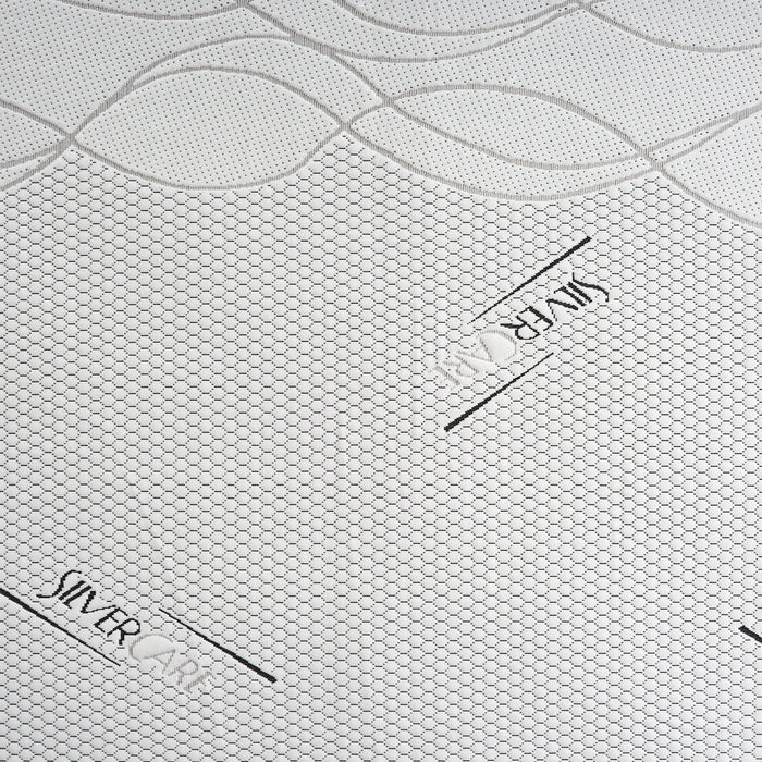 Topper Singolo 90x190 in memory foam 5 cm con rivestimento Silver Fresh completamente sfoderabile