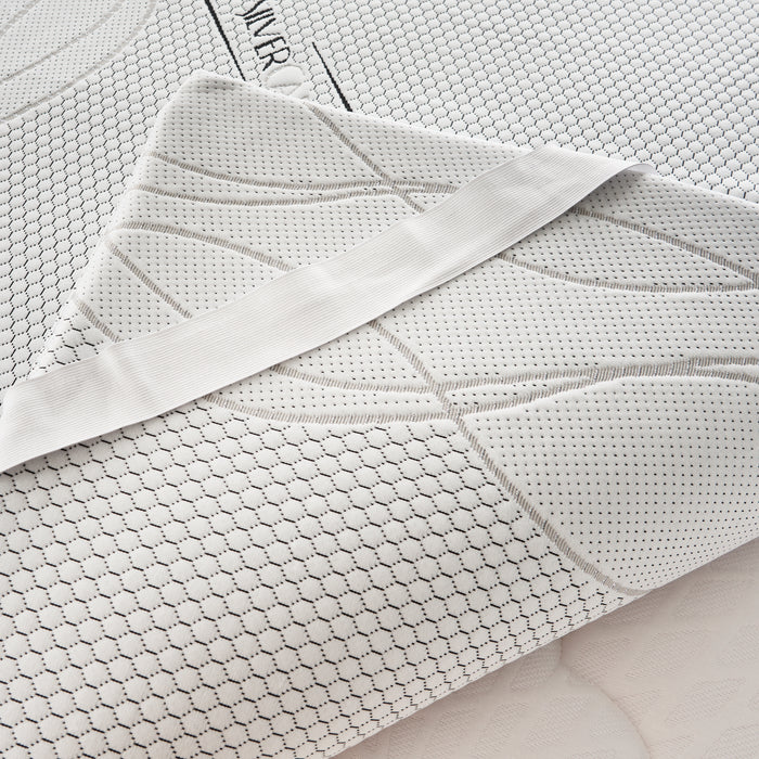 Topper Matrimoniale 200x200 in memory foam 5 cm con rivestimento Silver Fresh completamente sfoderabile