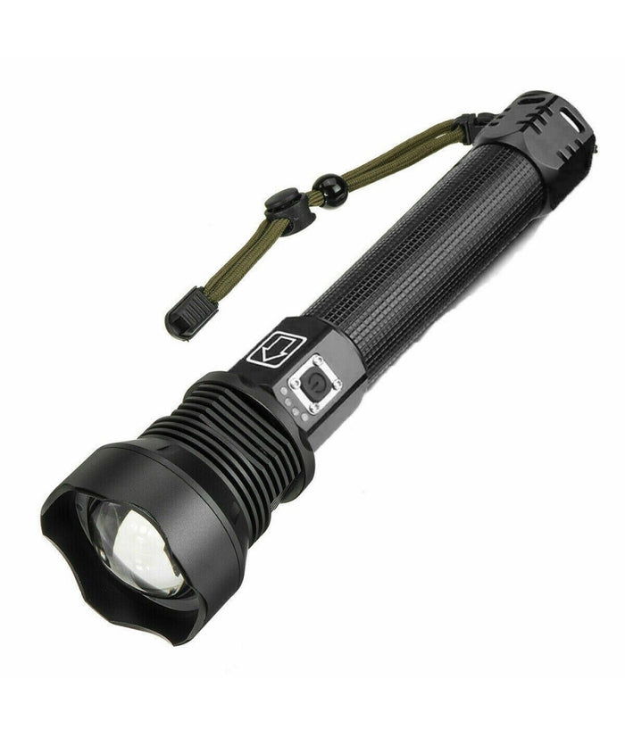 Torcia 258000w Tattica/militare Led T6 Ricaricabile Zoom Doppia Batteria P516-p70         