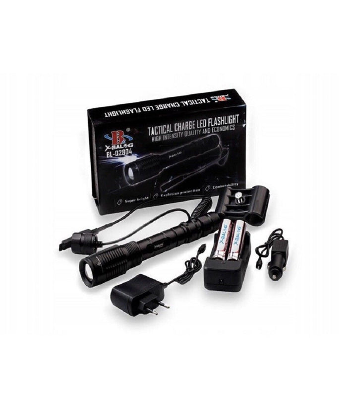 Torcia 50000 Lumen Tattica/militare Per Fucile Led T6 Ricaricabile Zoom Bl-q2804         