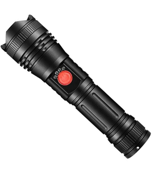 Torcia A Led Potente Professionale 3500lmn Fino A 500mt Ricaricabile Usb Ip65         