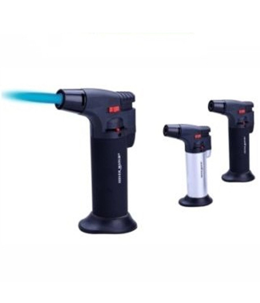 Torcia Cannello Minitorcia Bruciatore A Gas Ricaricabile Con Base A Ventosa         