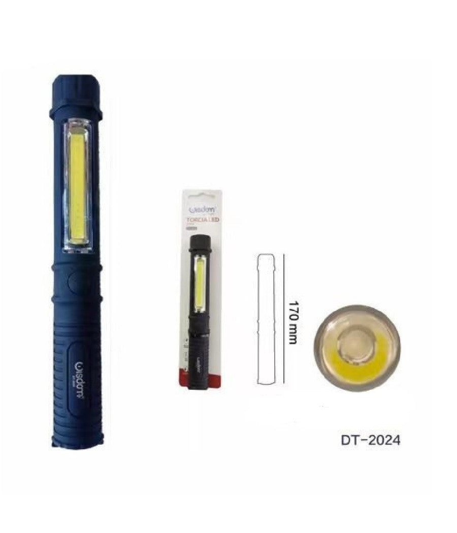 Torcia Da Lavoro Lampada Luce Led Portatile Tascabile 170 Mm Emergenza Dt-2024         