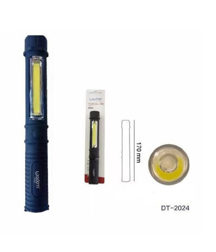 Torcia Da Lavoro Lampada Luce Led Portatile Tascabile 170 Mm Emergenza Dt-2024         