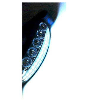 Trade Shop - Torcia Da Testa Frontale Sensore Movimento 68 Led Luce Bianca Rossa Blu -