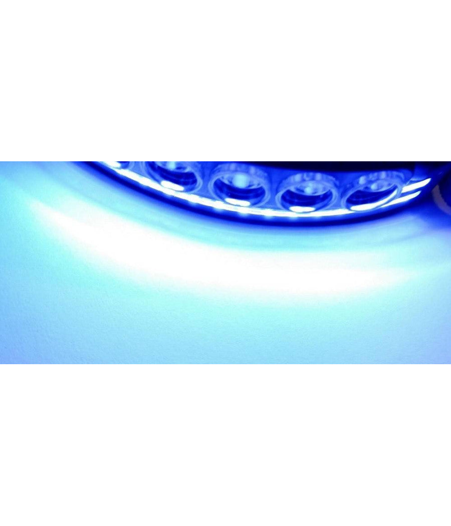 Trade Shop - Torcia Da Testa Frontale Sensore Movimento 68 Led Luce Bianca Rossa Blu -