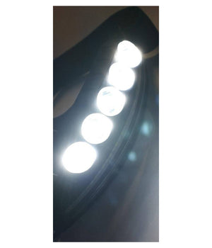 Trade Shop - Torcia Da Testa Frontale Sensore Movimento 68 Led Luce Bianca Rossa Blu -