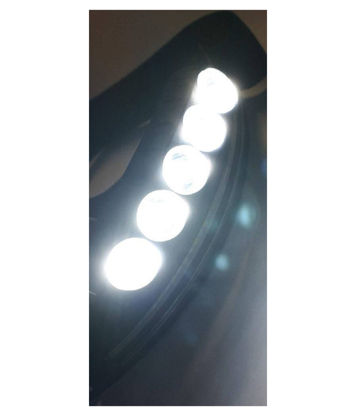 Trade Shop - Torcia Da Testa Frontale Sensore Movimento 68 Led Luce Bianca Rossa Blu -