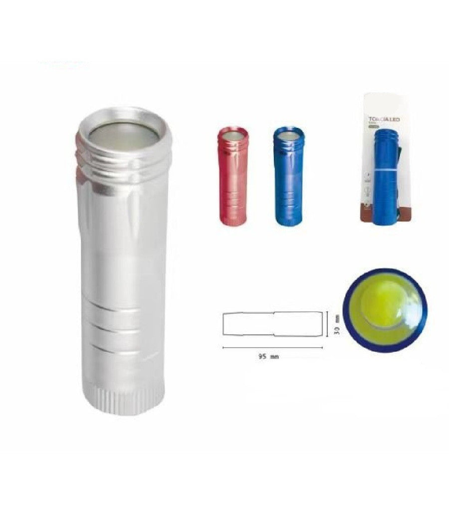 Torcia Elettrica Luce Led Smd In Alluminio Tascabile Portatile Resistente Dt2036         