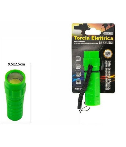 Torcia Elettrica Ultra Luminosa Luce 1 Led Impermeabile Campeggio Jd059 63358         