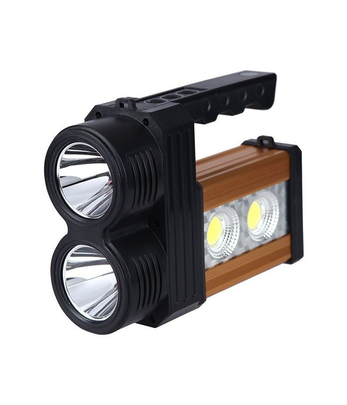 Torcia Lampada A Led Ricaricabile Emergenza 10w 200 Metri Usb Luce Gialla Bianca         