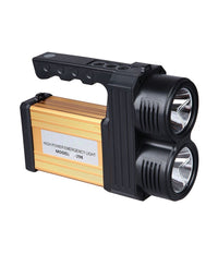 Torcia Lampada A Led Ricaricabile Emergenza 10w 200 Metri Usb Luce Gialla Bianca         