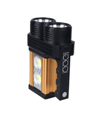 Torcia Lampada A Led Ricaricabile Emergenza 10w 200 Metri Usb Luce Gialla Bianca         