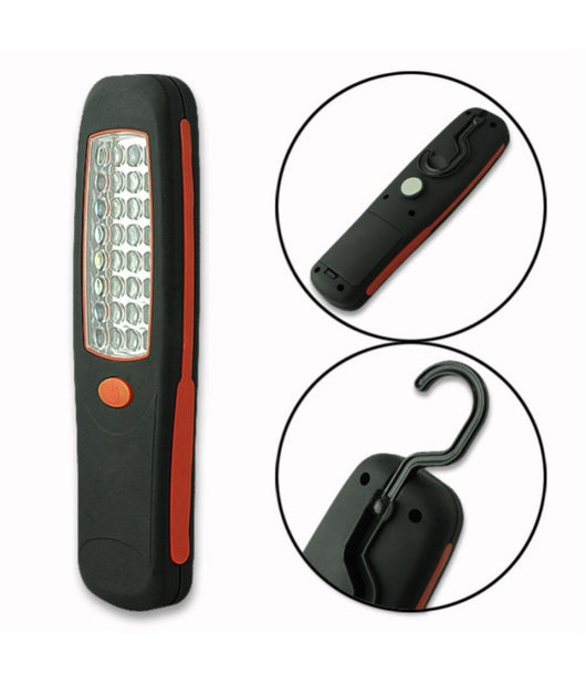 Torcia Lampada Calamita Gancio 30 Led + 7 Led Per Casa Auto Ufficio Emergenza         