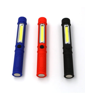 Torcia Lampada Emergenza A Led Cob Con Calamita Da Lavoro Luce Portatile Sos         