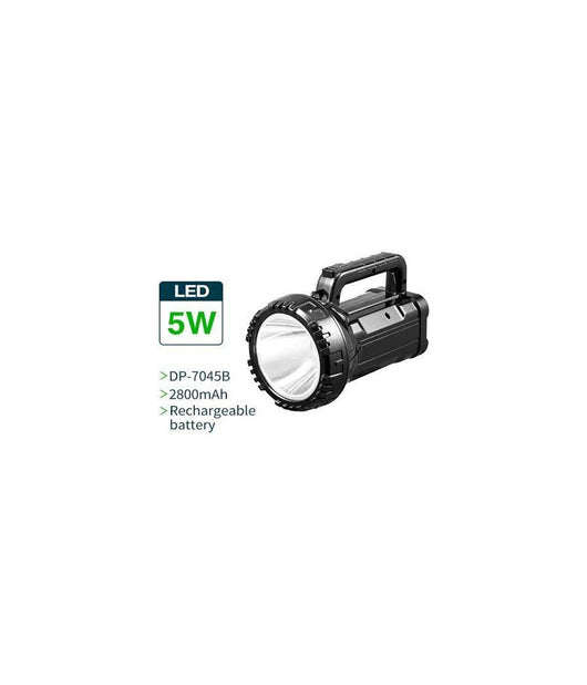 Torcia Lampada Faro Portatile Led 5w Batteria Luce Emergenza Doppia Impugnatura         