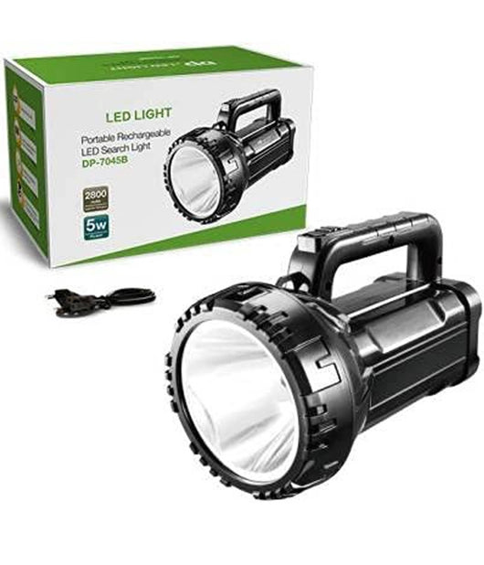Torcia Lampada Faro Portatile Led 5w Batteria Luce Emergenza Doppia Impugnatura         