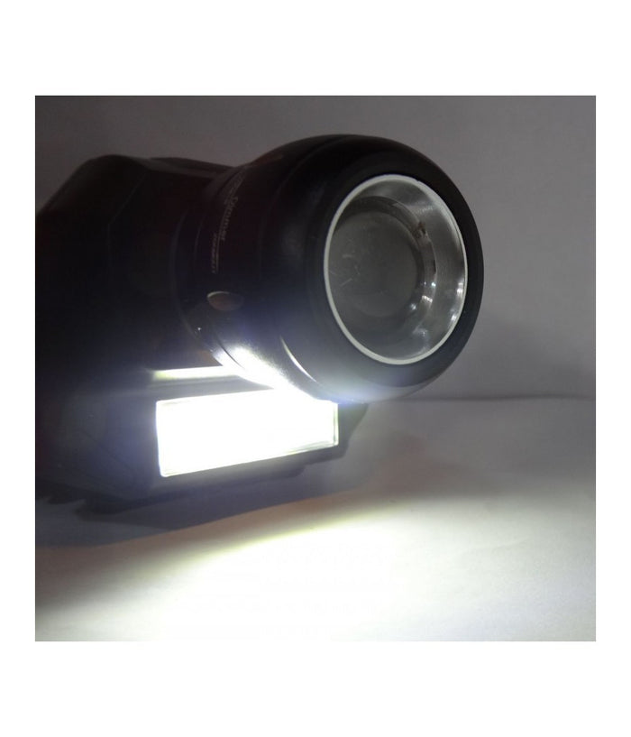 Torcia Lampada Frontale A 2 Led Cree Cob Ricaricabile 2 Luci Bl-6916a         