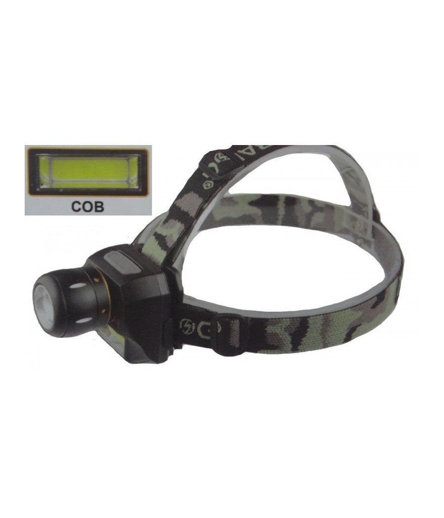 Torcia Lampada Frontale A 2 Led Cree Cob Ricaricabile 2 Luci Bl-6916a         