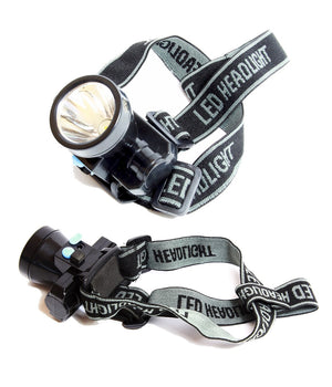 Torcia Lampada Frontale A Led Ricaricabile Antipioggia Pesca Caccia Ciclismo         