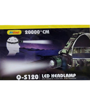 Torcia Lampada Frontale Led Da Testa Ricaricabile Notturna Campeggi Pesca Q-s120         