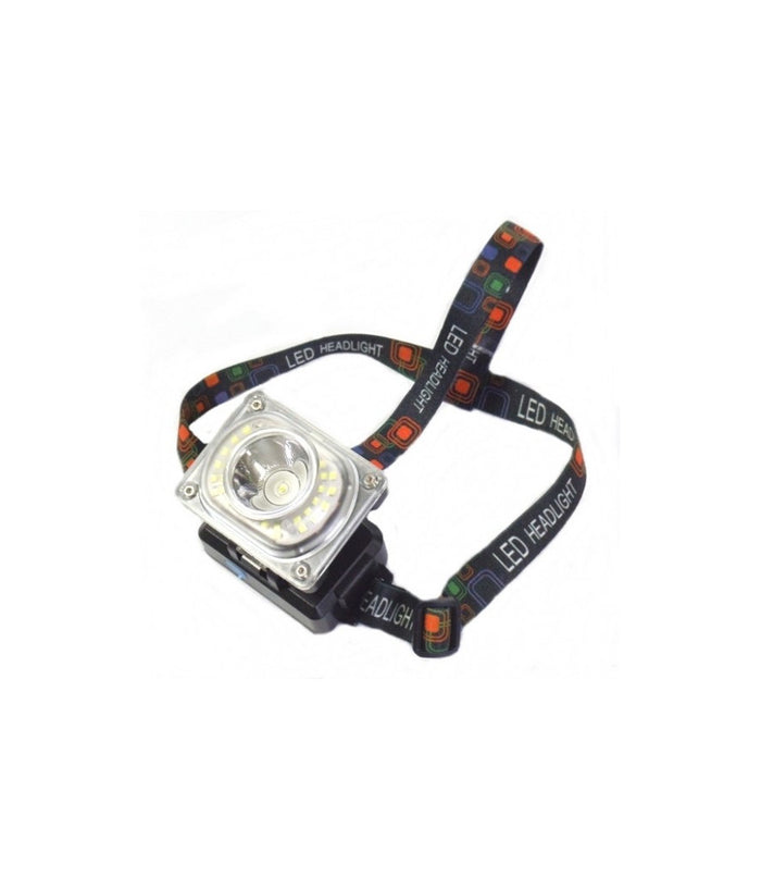 Torcia Lampada Frontale Led Ricaricabile 30led Cree T6 4 Funzioni A Litio         