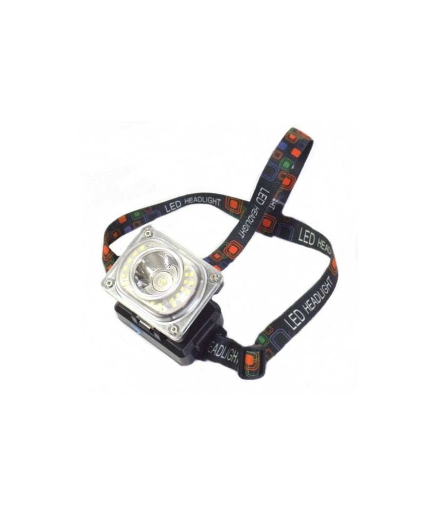 Torcia Lampada Frontale Led Ricaricabile 30led Cree T6 4 Funzioni A Litio         