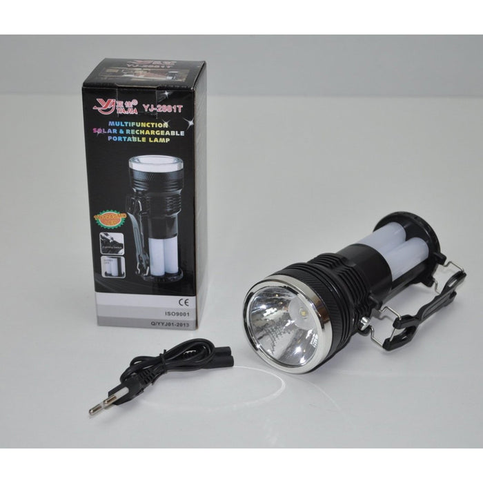 Trade Shop - Torcia Lampada Lanterna A Led Smd Ricaricabile Energia Pannello Solare Yj-2881t -