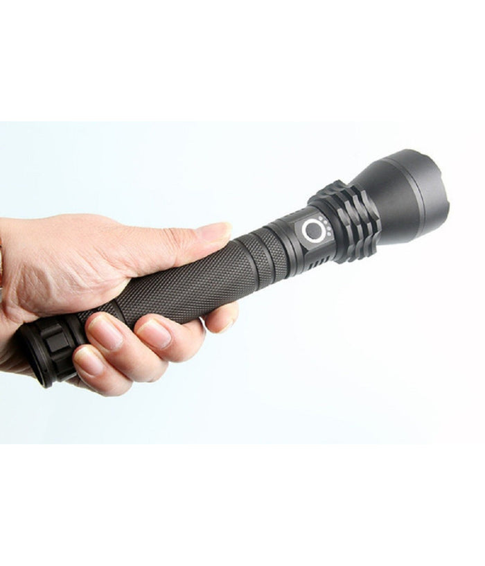 Torcia Lampada Led Cree P50 Ricaricabile 2000 Lumen 80000 W Zoom Doppia Batteria         