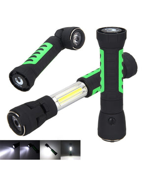 Torcia Lampada Portatile Ricaricabile Led Strip Cob Base Calamitata Allungabile         