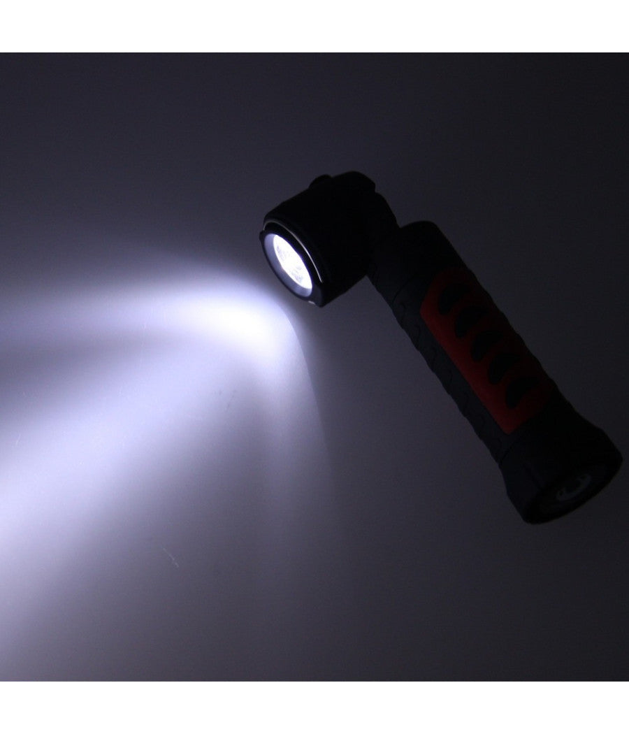 Torcia Lampada Portatile Ricaricabile Led Strip Cob Base Calamitata Allungabile         