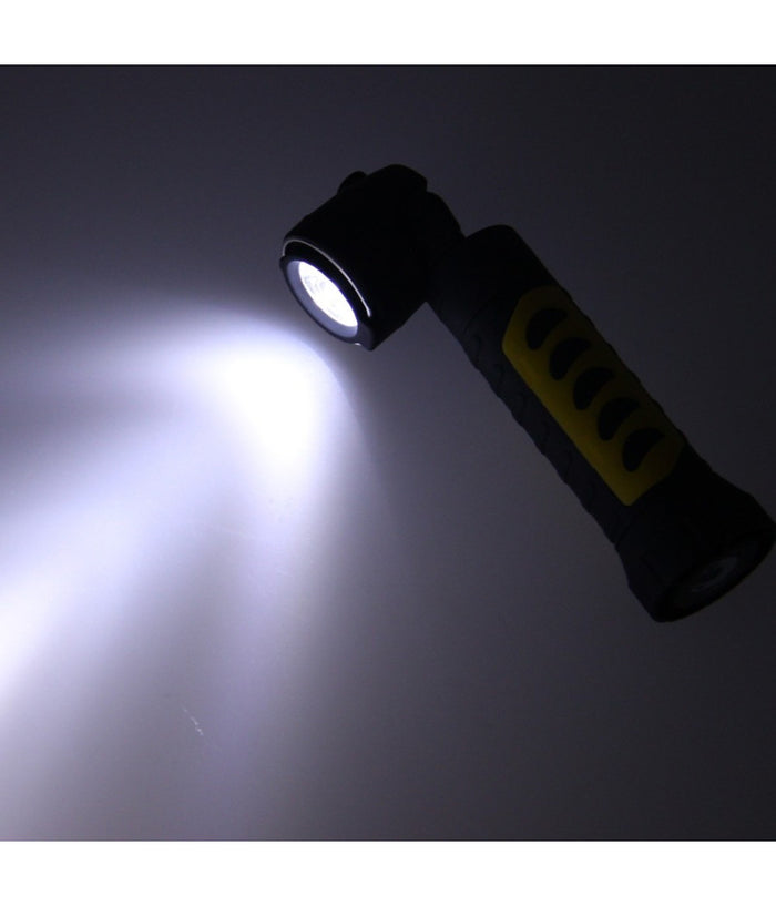 Torcia Lampada Portatile Ricaricabile Led Strip Cob Base Calamitata Allungabile         