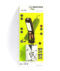 Torcia Lampada Portatile Ricaricabile Led Strip Cob - Base Orientabile E Ganci         