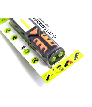 Torcia Lampada Portatile Ricaricabile Led Strip Cob - Base Orientabile E Ganci         