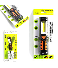 Torcia Lampada Portatile Ricaricabile Led Strip Cob - Base Orientabile E Ganci         