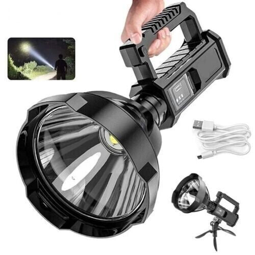 TORCIA LAMPADA RICARICABILE ULTRA POTENTE 100W LED CREE XHP50 FINO A 1KM Q-L445 - ANDOWL