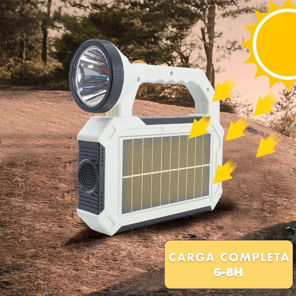 TORCIA LAMPADA SOLARE 40 + 1 LED PORTATILE RICARICABILE LUCE SOS USB Power Bank - ZENCOCCO