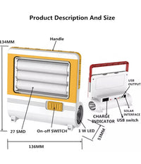 Torcia Lanterna Lampada Ricaricabile 27 Led Multifunzionale Caricatore Emergenza         