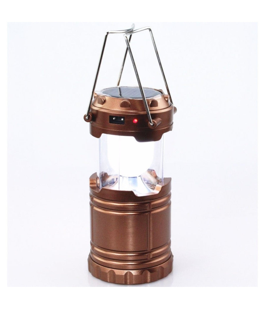 Torcia Lanterna Portatile Led Campeggio Luce Bianca Emergenza Ricaricabil Solare         