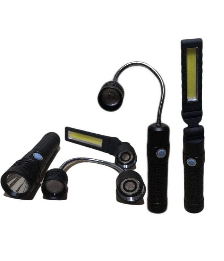 Torcia Led 3in1 Multifunzione Bl-x8 Ricaricabile 80000w Led Cree Base Magnetica         