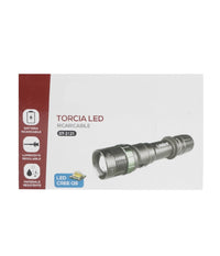 Torcia Led Cree Q5 Ricaricabile Per Casa Campeggio Escursioni Con Gancio Dt-2121         