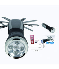 Torcia Led Cree T6 5 Led Ricaricabile Con Coltellino Svizzero Campeggio Dt-2104         