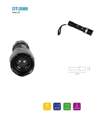 Torcia Led Cree T6 Ricaricabile Usb Auto Luminosita Regolabile Resistente Dt-2089         