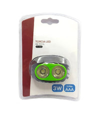 Trade Shop - Torcia Led Da Testa Frontale Lampada 3 Watt A Batteria Caccia Campeggio Dt-2126 -